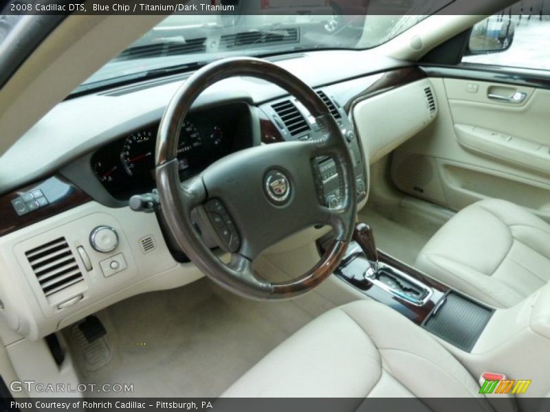 Blue Chip / Titanium/Dark Titanium 2008 Cadillac DTS