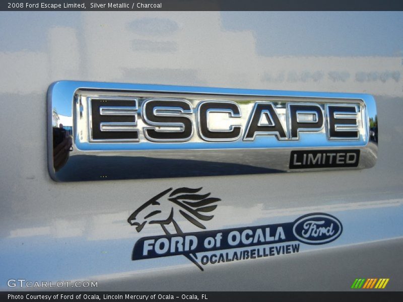 Silver Metallic / Charcoal 2008 Ford Escape Limited