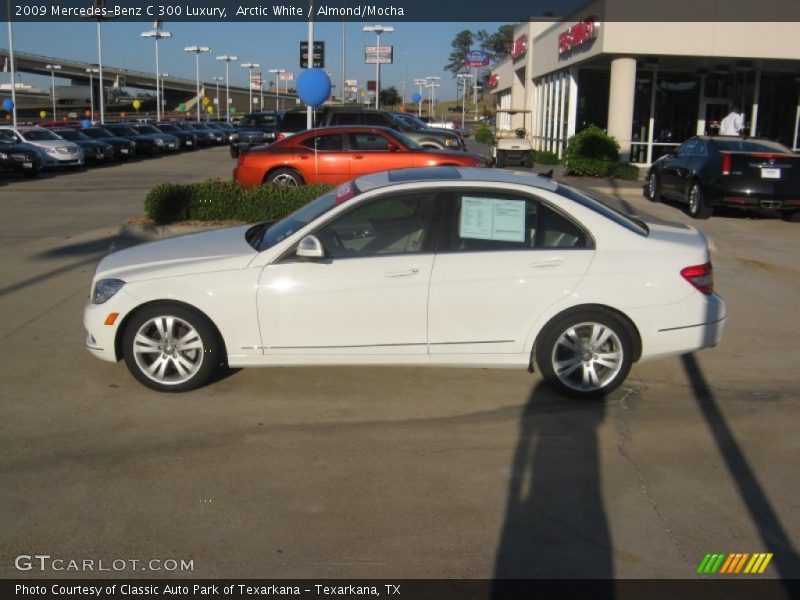 Arctic White / Almond/Mocha 2009 Mercedes-Benz C 300 Luxury