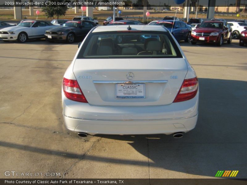 Arctic White / Almond/Mocha 2009 Mercedes-Benz C 300 Luxury