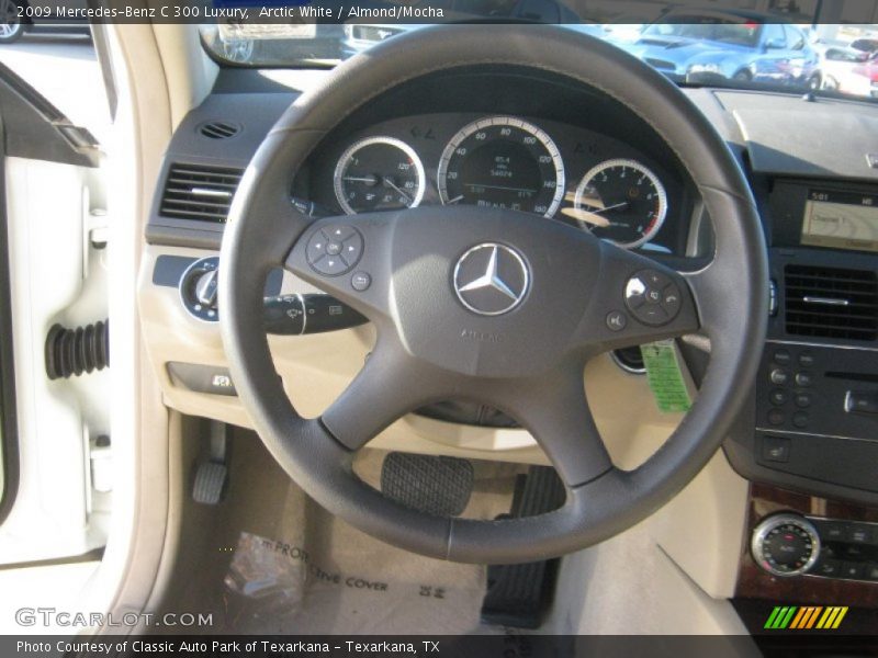 Arctic White / Almond/Mocha 2009 Mercedes-Benz C 300 Luxury