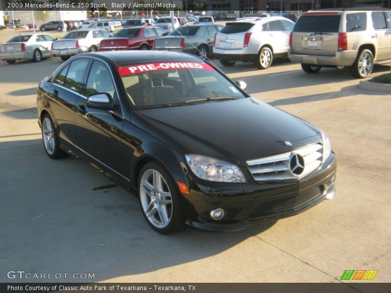 Black / Almond/Mocha 2009 Mercedes-Benz C 350 Sport