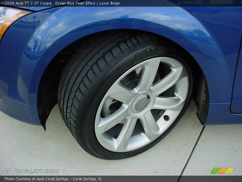 Ocean Blue Pearl Effect / Luxor Beige 2008 Audi TT 2.0T Coupe