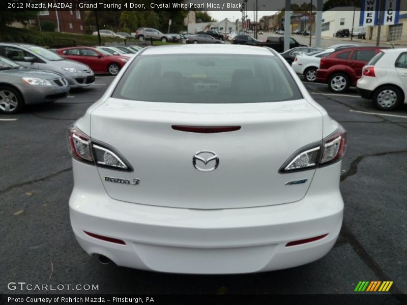 Crystal White Pearl Mica / Black 2012 Mazda MAZDA3 i Grand Touring 4 Door