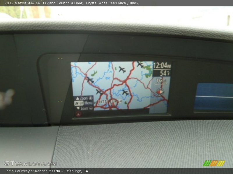 Crystal White Pearl Mica / Black 2012 Mazda MAZDA3 i Grand Touring 4 Door