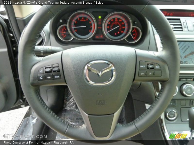 Autumn Bronze / Beige 2012 Mazda MAZDA6 s Grand Touring Sedan