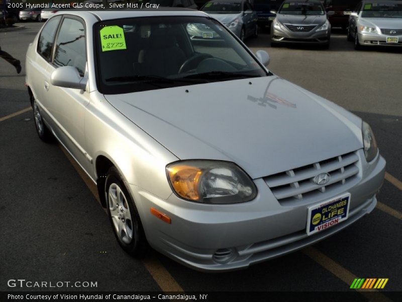 Silver Mist / Gray 2005 Hyundai Accent GLS Coupe