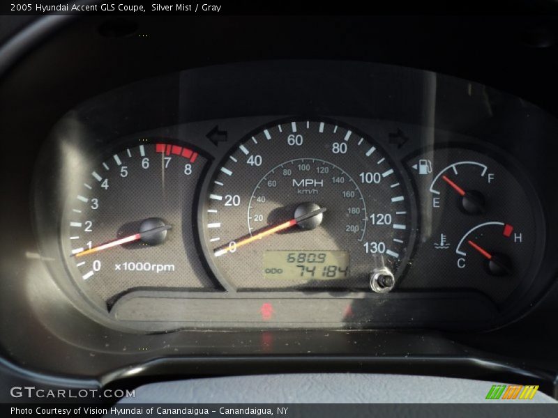 Silver Mist / Gray 2005 Hyundai Accent GLS Coupe