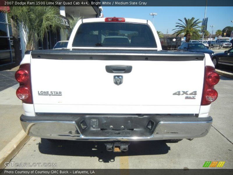 Bright White / Medium Slate Gray 2007 Dodge Ram 1500 Lone Star Quad Cab 4x4