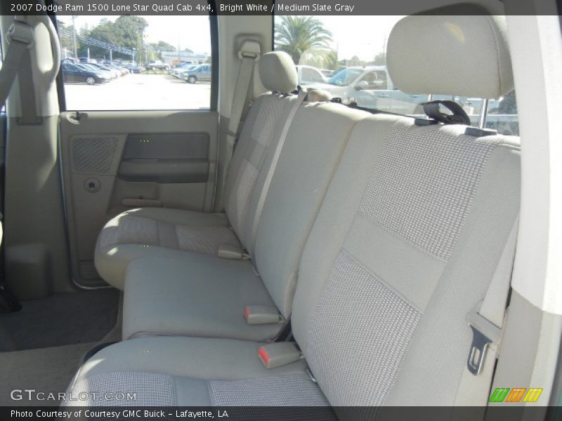 Bright White / Medium Slate Gray 2007 Dodge Ram 1500 Lone Star Quad Cab 4x4