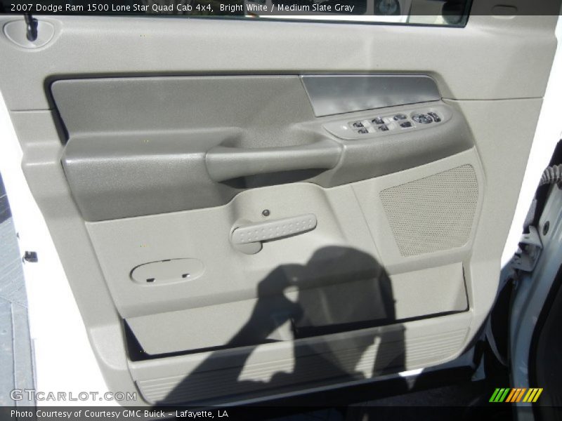 Bright White / Medium Slate Gray 2007 Dodge Ram 1500 Lone Star Quad Cab 4x4