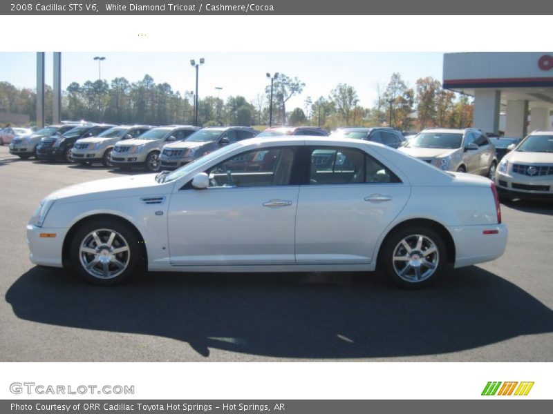 White Diamond Tricoat / Cashmere/Cocoa 2008 Cadillac STS V6