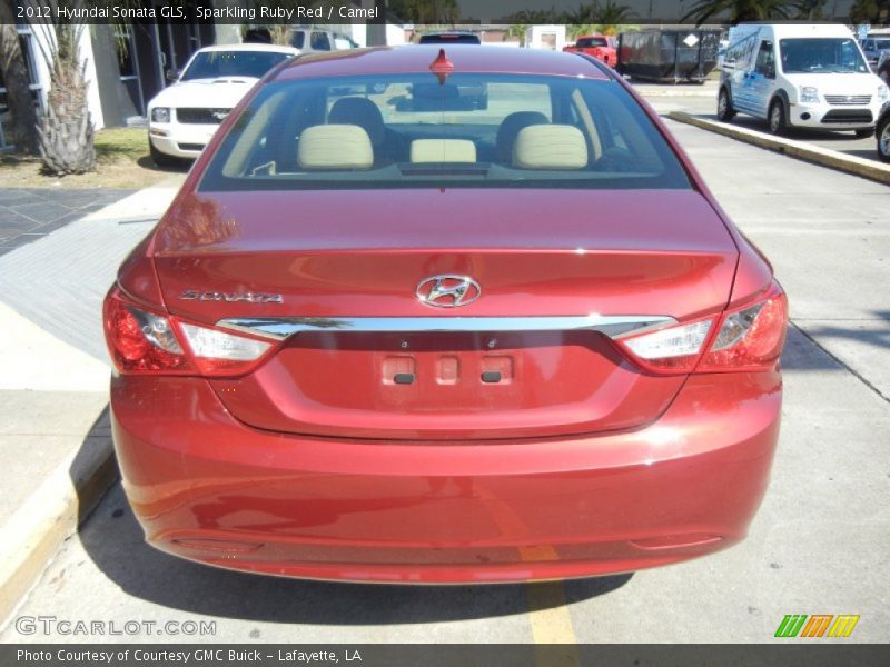 Sparkling Ruby Red / Camel 2012 Hyundai Sonata GLS