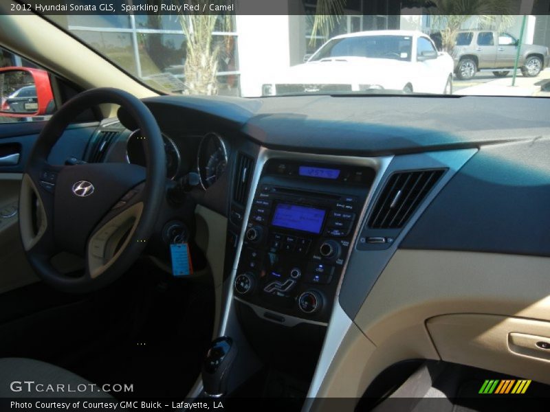 Sparkling Ruby Red / Camel 2012 Hyundai Sonata GLS