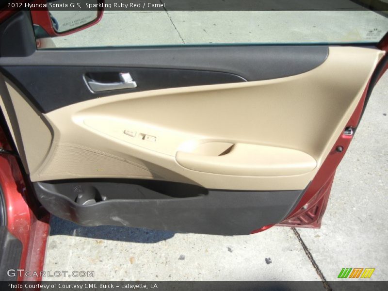 Sparkling Ruby Red / Camel 2012 Hyundai Sonata GLS