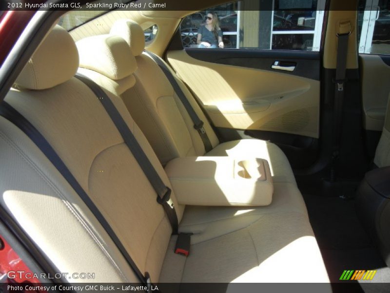 Sparkling Ruby Red / Camel 2012 Hyundai Sonata GLS