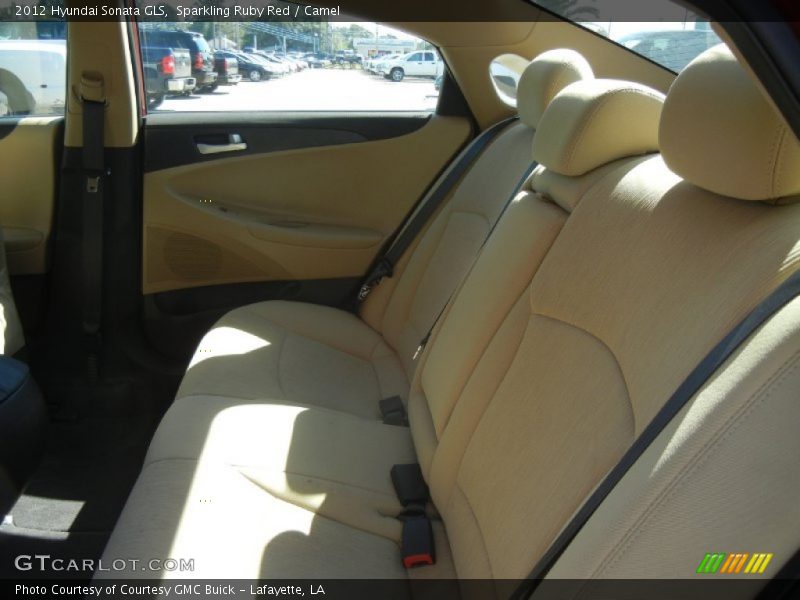 Sparkling Ruby Red / Camel 2012 Hyundai Sonata GLS
