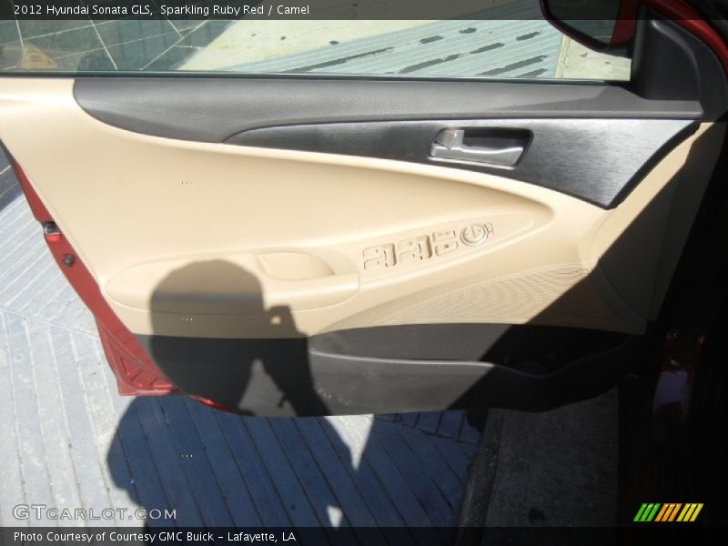 Sparkling Ruby Red / Camel 2012 Hyundai Sonata GLS