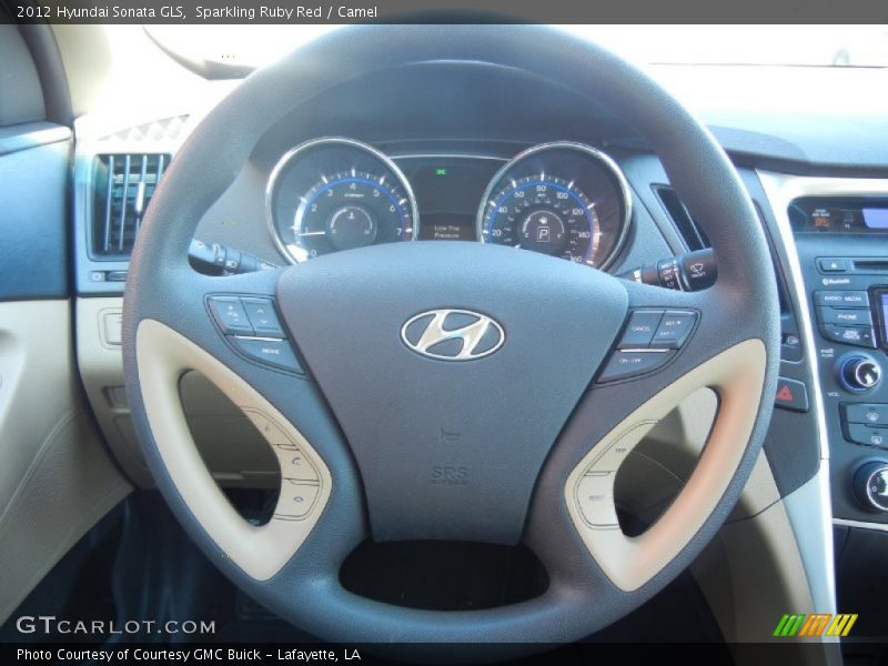 Sparkling Ruby Red / Camel 2012 Hyundai Sonata GLS