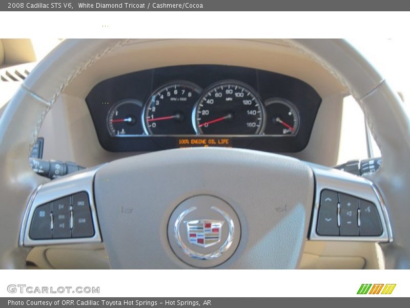 White Diamond Tricoat / Cashmere/Cocoa 2008 Cadillac STS V6