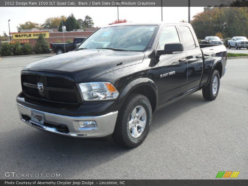 Black / Dark Slate Gray/Medium Graystone 2012 Dodge Ram 1500 SLT Quad Cab