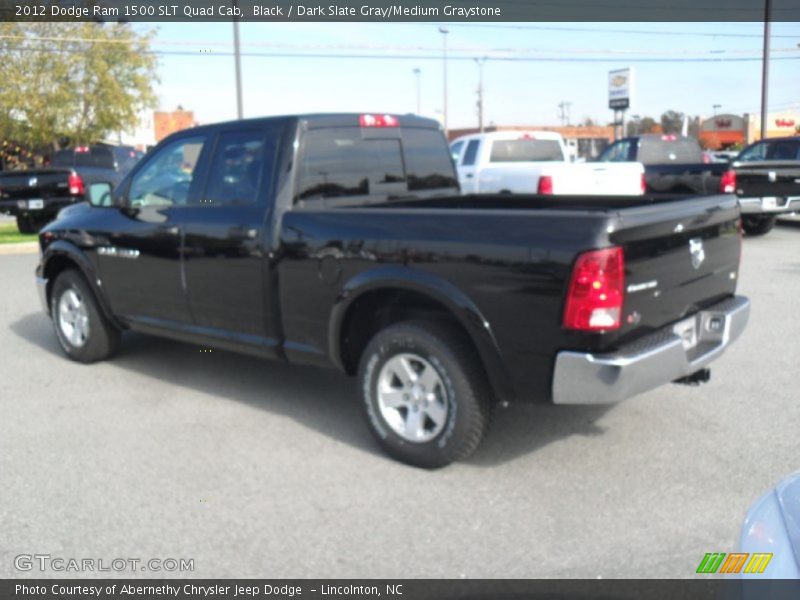 Black / Dark Slate Gray/Medium Graystone 2012 Dodge Ram 1500 SLT Quad Cab