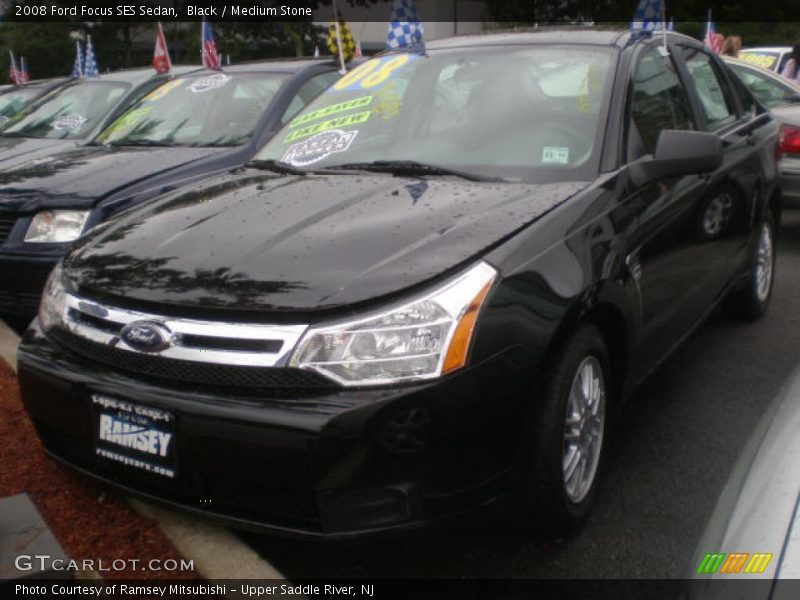 Black / Medium Stone 2008 Ford Focus SES Sedan
