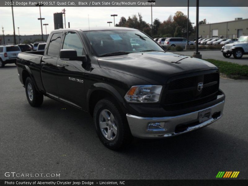 Black / Dark Slate Gray/Medium Graystone 2012 Dodge Ram 1500 SLT Quad Cab