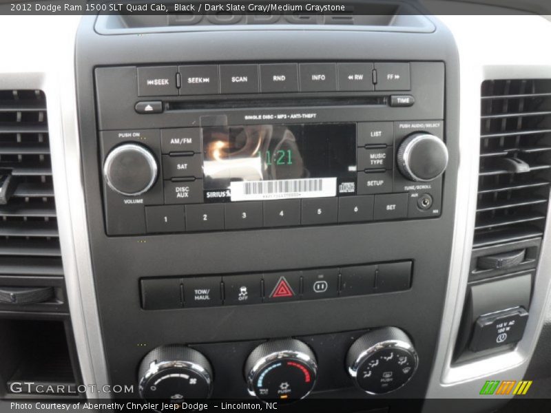 Black / Dark Slate Gray/Medium Graystone 2012 Dodge Ram 1500 SLT Quad Cab