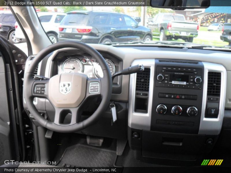 Black / Dark Slate Gray/Medium Graystone 2012 Dodge Ram 1500 SLT Quad Cab