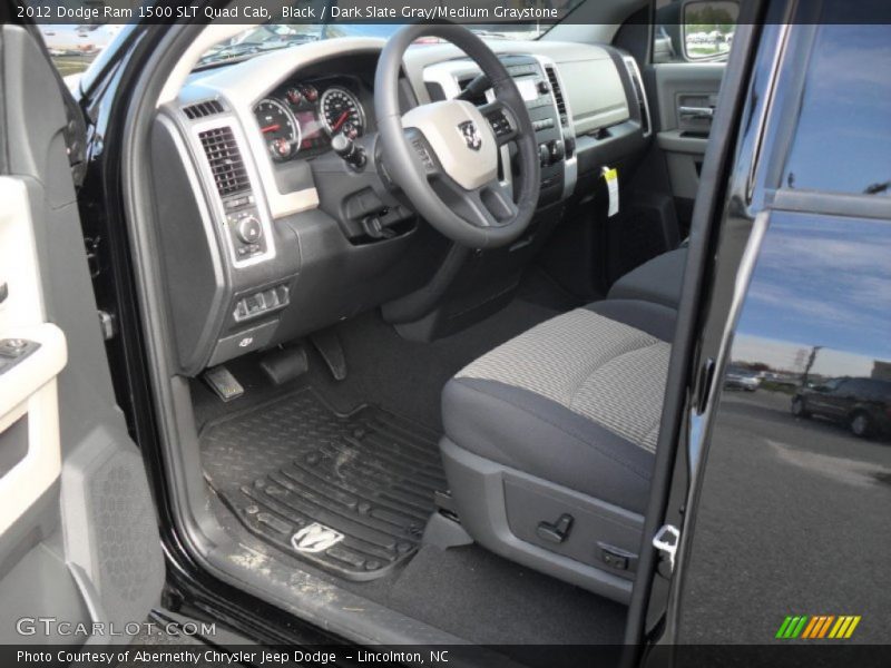 Black / Dark Slate Gray/Medium Graystone 2012 Dodge Ram 1500 SLT Quad Cab