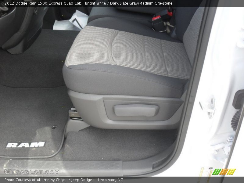 Bright White / Dark Slate Gray/Medium Graystone 2012 Dodge Ram 1500 Express Quad Cab