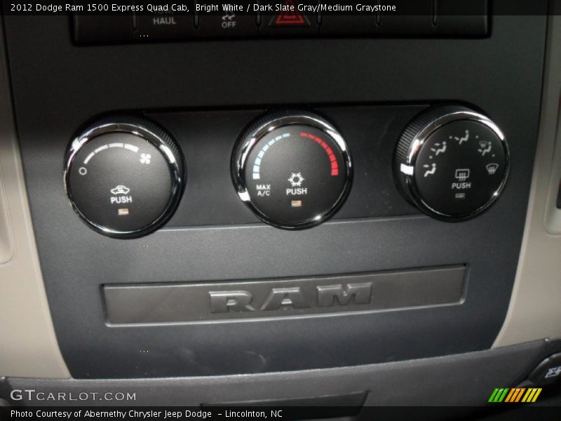 Bright White / Dark Slate Gray/Medium Graystone 2012 Dodge Ram 1500 Express Quad Cab