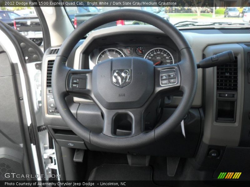 Bright White / Dark Slate Gray/Medium Graystone 2012 Dodge Ram 1500 Express Quad Cab