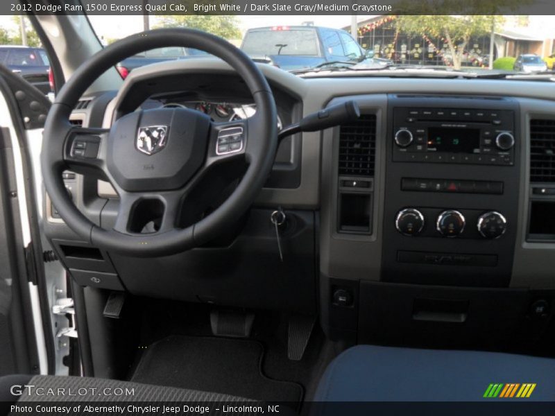 Bright White / Dark Slate Gray/Medium Graystone 2012 Dodge Ram 1500 Express Quad Cab