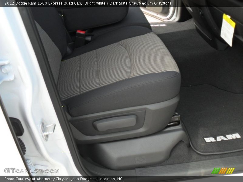 Bright White / Dark Slate Gray/Medium Graystone 2012 Dodge Ram 1500 Express Quad Cab
