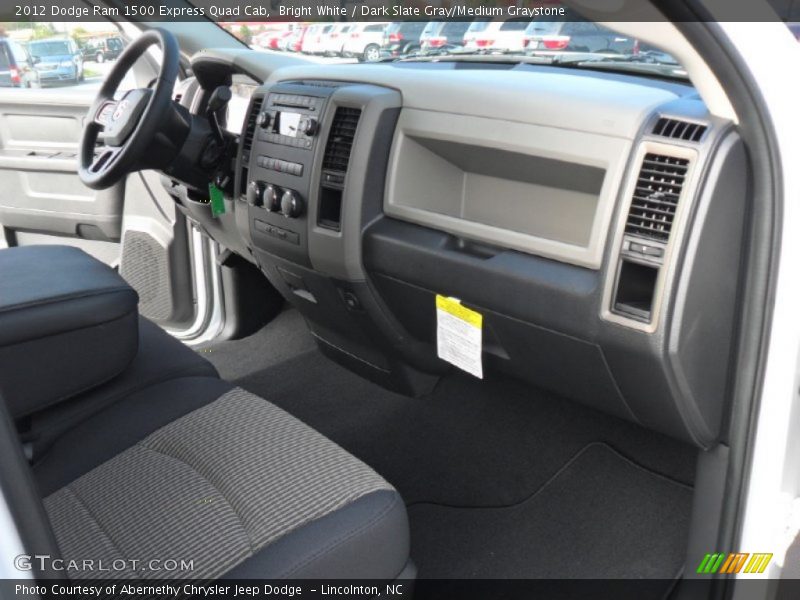 Bright White / Dark Slate Gray/Medium Graystone 2012 Dodge Ram 1500 Express Quad Cab