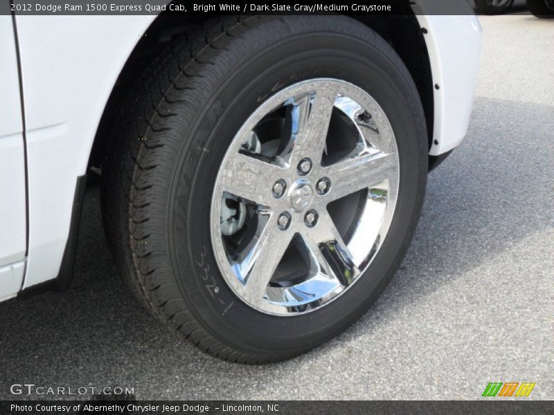 Bright White / Dark Slate Gray/Medium Graystone 2012 Dodge Ram 1500 Express Quad Cab