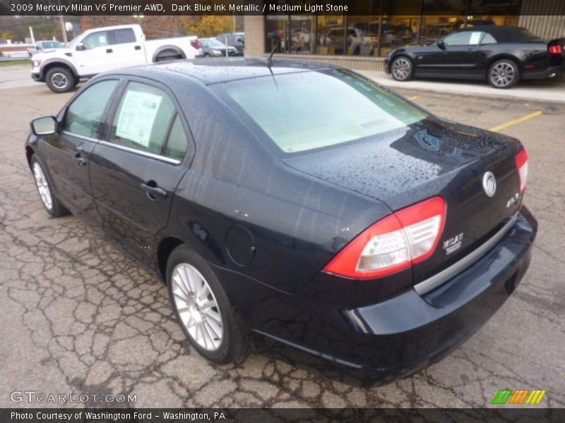 Dark Blue Ink Metallic / Medium Light Stone 2009 Mercury Milan V6 Premier AWD