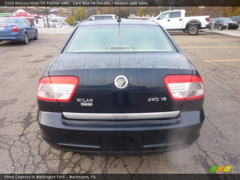 Dark Blue Ink Metallic / Medium Light Stone 2009 Mercury Milan V6 Premier AWD