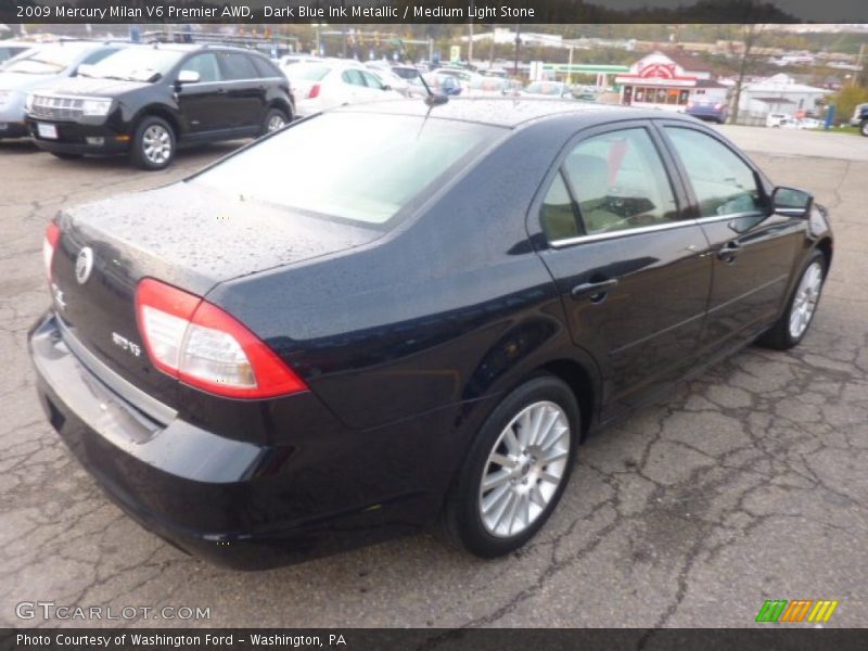 Dark Blue Ink Metallic / Medium Light Stone 2009 Mercury Milan V6 Premier AWD