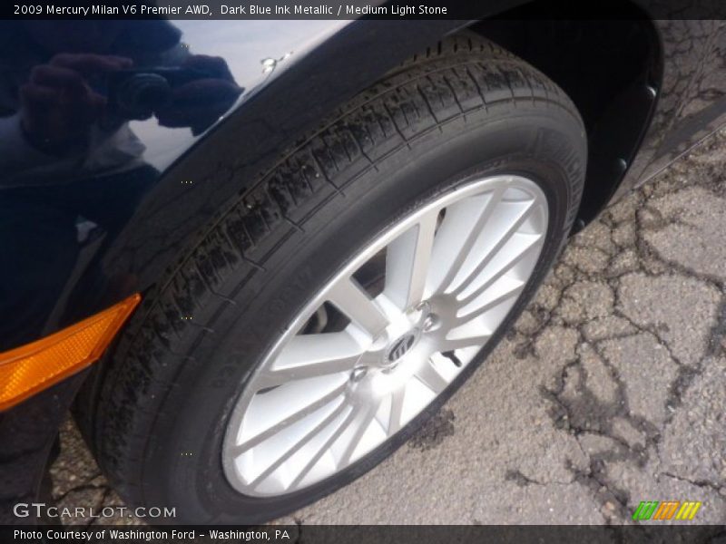 Dark Blue Ink Metallic / Medium Light Stone 2009 Mercury Milan V6 Premier AWD