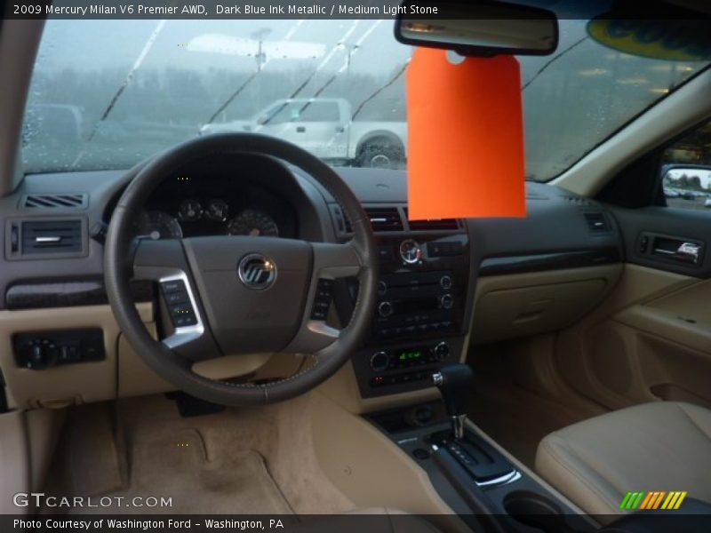 Dark Blue Ink Metallic / Medium Light Stone 2009 Mercury Milan V6 Premier AWD
