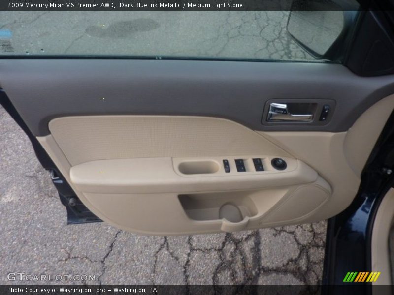 Dark Blue Ink Metallic / Medium Light Stone 2009 Mercury Milan V6 Premier AWD