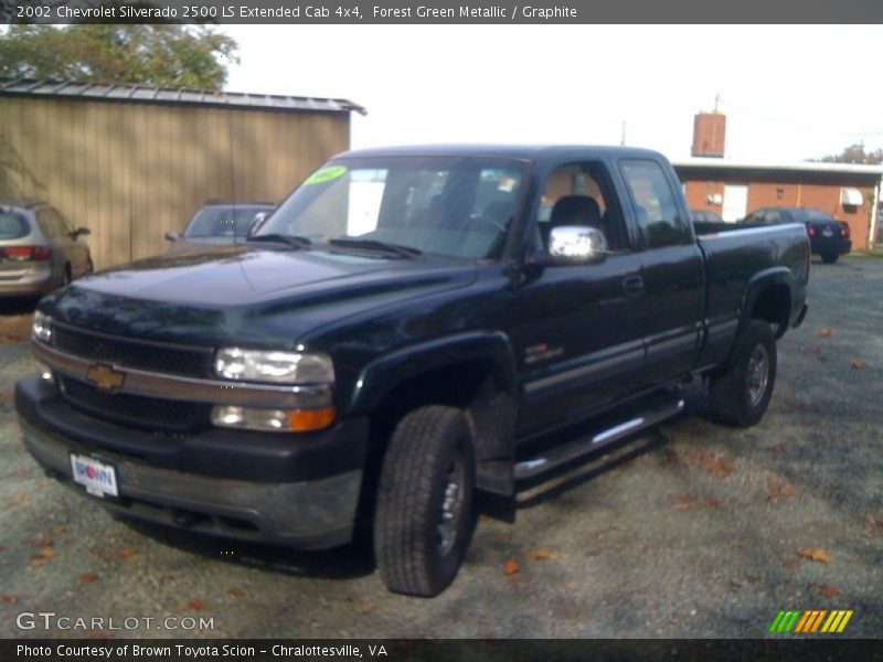 Forest Green Metallic / Graphite 2002 Chevrolet Silverado 2500 LS Extended Cab 4x4