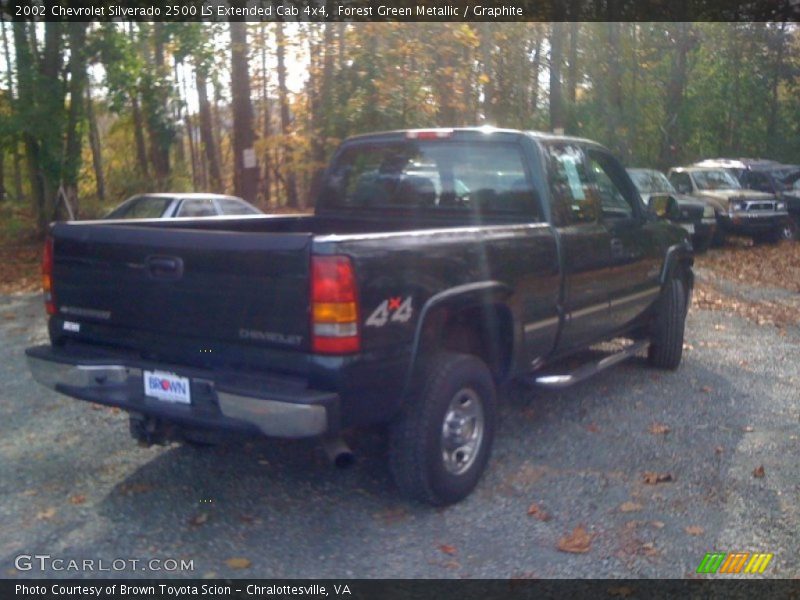 Forest Green Metallic / Graphite 2002 Chevrolet Silverado 2500 LS Extended Cab 4x4