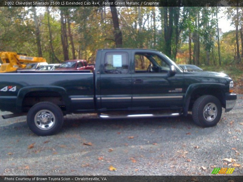 Forest Green Metallic / Graphite 2002 Chevrolet Silverado 2500 LS Extended Cab 4x4