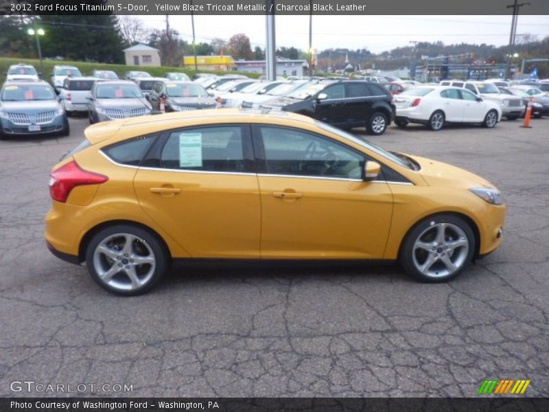  2012 Focus Titanium 5-Door Yellow Blaze Tricoat Metallic
