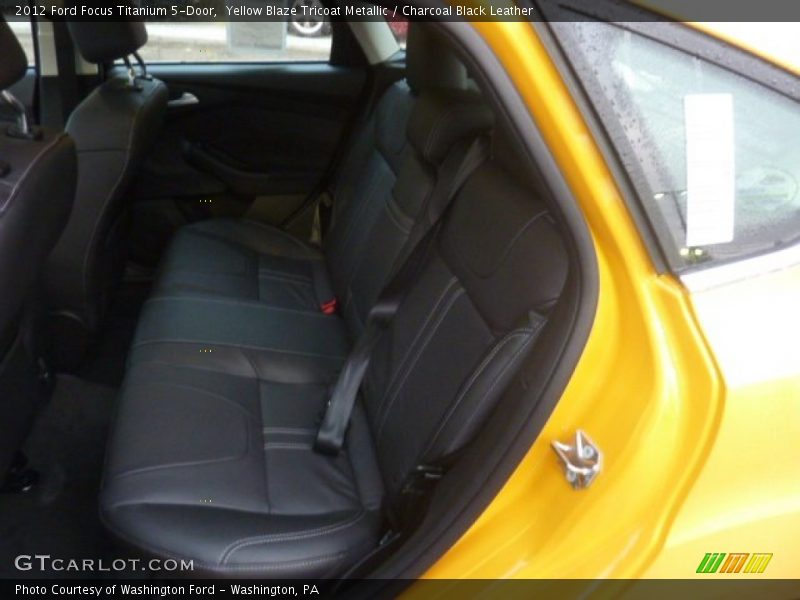  2012 Focus Titanium 5-Door Charcoal Black Leather Interior