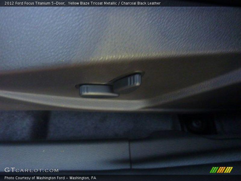 Yellow Blaze Tricoat Metallic / Charcoal Black Leather 2012 Ford Focus Titanium 5-Door